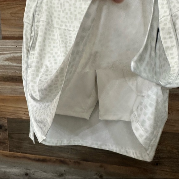 Nike Golf Womens Dri-FIT UV 17" Grid Print Skort Skirt White Size Large NWT - Picture 6 of 10